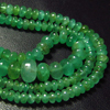 16 Inches Really Gorgeous - Quality 100 Percent Natural Green Emerald Smooth Polished Rondell Beads Huge Size 2 - 6 mm approx